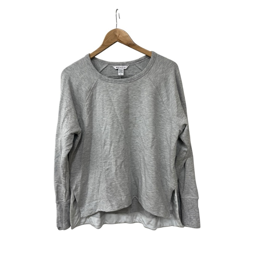 Athleta Coastal Luxe Recover Grey Sweatshirt L